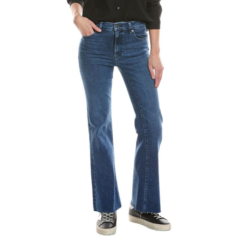 Frame Denim Womens  The Icon Ease Raw After Flare Jean